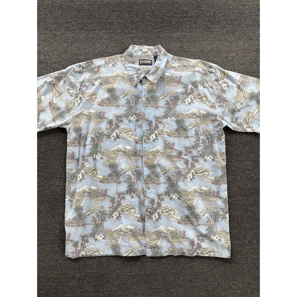 Wolverine- Boots and Gear-Men's XL -Short Sleeve Button Up Front -Cotton